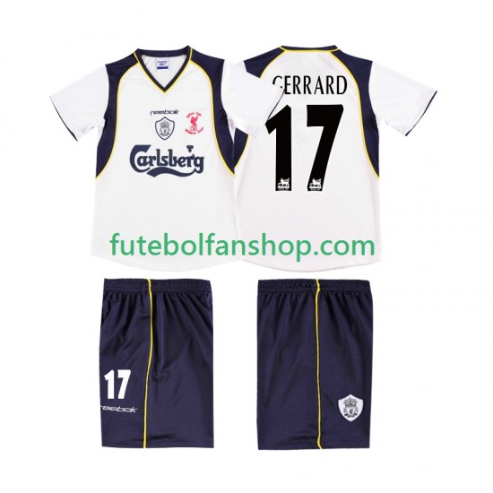 Camisola Alternativo Liverpool GERRARD 17 Retro LWP 2001 2002 Manga Curta ,Homem