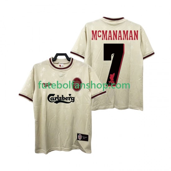 Camisola Alternativo Liverpool MCMANAMAN 7 Retro 1996 1997 Manga Curta ,Homem