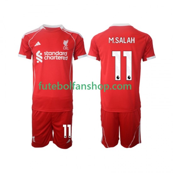 Camisola Principal Liverpool Mohamed Salah 11 Época 2025/2026 Manga Curta ,Criança