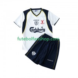 Camisola Alternativo Liverpool Retro LWP 2001 2002 Manga Curta ,Criança