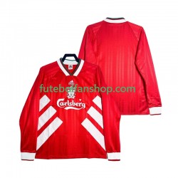 Camisola Principal Liverpool Retro 1993 1995 Manga Comprida ,Homem
