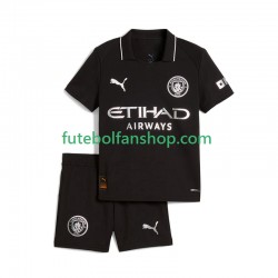 Camisola Alternativo Manchester City Época 2025/2026 Manga Curta ,Criança