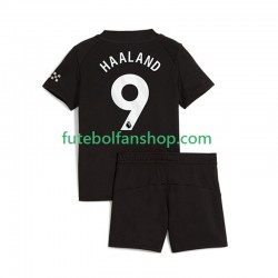 Camisola Alternativo Manchester City Erling Haaland 9 Época 2025/2026 Manga Curta ,Criança