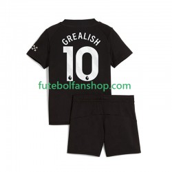 Camisola Alternativo Manchester City Jack Grealish 10 Época 2025/2026 Manga Curta ,Criança