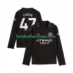 Camisola Alternativo Manchester City Phil Foden 47 Época 2025/2026 Manga Comprida ,Homem