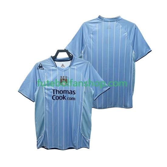Camisola Principal Manchester City Retro 2007 2008 Manga Curta ,Homem