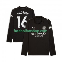Camisola Alternativo Manchester City Rodrigo Hernandez 16 Época 2025/2026 Manga Comprida ,Homem