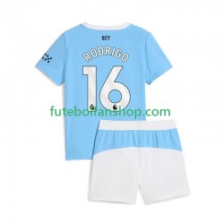 Camisola Principal Manchester City Rodrigo Hernandez 16 Época 2025/2026 Manga Curta ,Criança