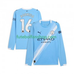 Camisola Principal Manchester City Rodrigo Hernandez 16 Época 2025/2026 Manga Comprida ,Homem