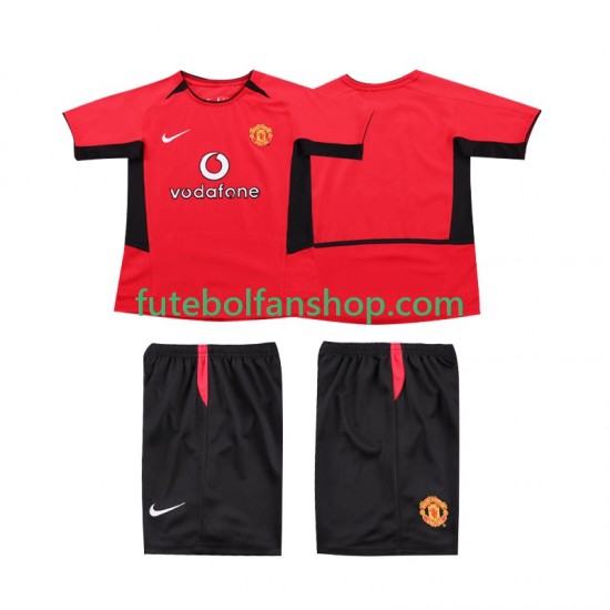Camisola Principal Manchester United Retro 2002 2004 Manga Curta ,Criança Camisola Principal Manchester United Retro 2002 2004 Manga Curta ,Criança