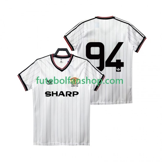 Camisola Alternativo Manchester United 94 Retro 1983 1984 Manga Curta ,Homem