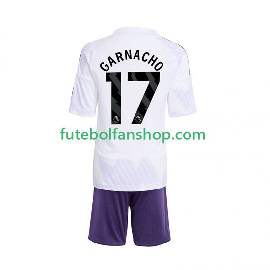 Camisola Alternativo Manchester United Alejandro Garnacho 17 Época 2025/2026 Manga Curta ,Criança