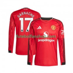 Camisola Principal Manchester United Alejandro Garnacho 17 Época 2025/2026 Manga Comprida ,Homem