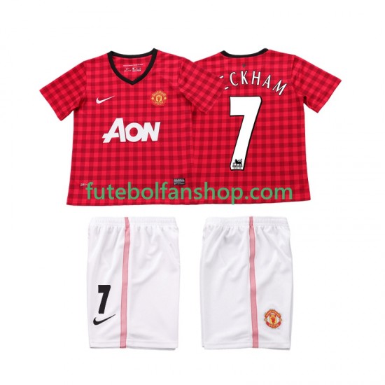 Camisola Principal Manchester United BECKHAM 7 Retro 2012 2013 Manga Curta ,Criança Camisola Principal Manchester United BECKHAM 7 Retro 2012 2013 Manga Curta ,Criança