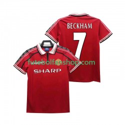 Camisola Principal Manchester United BECKHAM 7 Retro 1998 1999 Manga Curta ,Homem