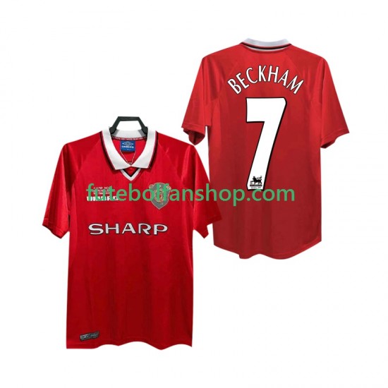 Camisola Principal Manchester United BECKHAM 7 Retro 1999 2000 Manga Curta ,Homem Camisola Principal Manchester United BECKHAM 7 Retro 1999 2000 Manga Curta ,Homem
