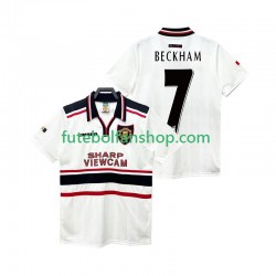 Camisola Alternativo Manchester United Beckham 7 Retro 1998 1999 Manga Curta ,Homem