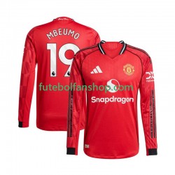 Camisola Principal Manchester United Bryan Mbeumo 19 Época 2025/2026 Manga Comprida ,Homem