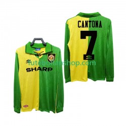 Camisola Alternativo Manchester United CANTONA 7 Retro 1992 1994 Manga Comprida ,Homem