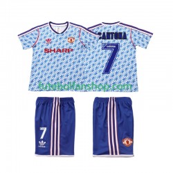 Camisola Alternativo Manchester United CANTONA 7 Retro 1990 1992 Manga Curta ,Criança