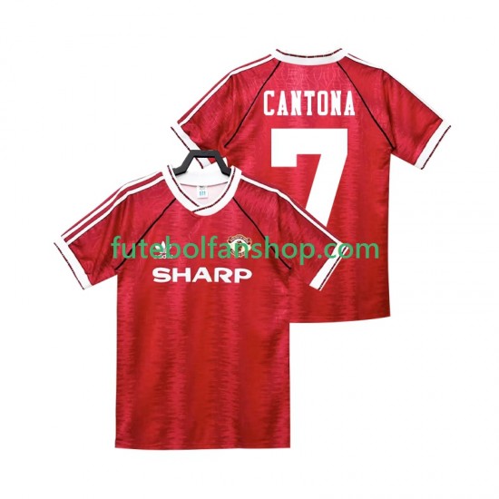 Camisola Principal Manchester United CANTONA 7 Retro 1990 1992 Manga Curta ,Homem Camisola Principal Manchester United CANTONA 7 Retro 1990 1992 Manga Curta ,Homem