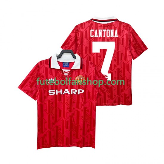 Camisola Principal Manchester United CANTONA 7 Retro 1992 1994 Manga Curta ,Homem Camisola Principal Manchester United CANTONA 7 Retro 1992 1994 Manga Curta ,Homem