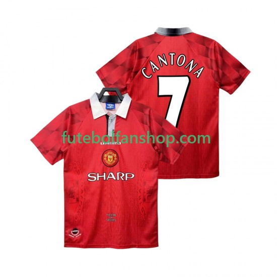 Camisola Principal Manchester United CANTONA 7 Retro 1996 1997 Manga Curta ,Homem Camisola Principal Manchester United CANTONA 7 Retro 1996 1997 Manga Curta ,Homem