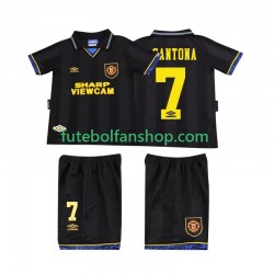 Camisola Alternativo Manchester United CONTONA 7 Retro 1993 1994 Manga Curta ,Criança