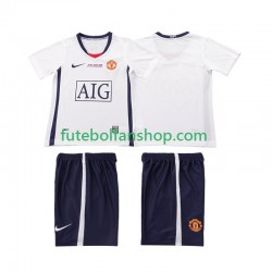 Camisola Alternativo Manchester United Retro Champions League 2008 2009 Manga Curta ,Criança
