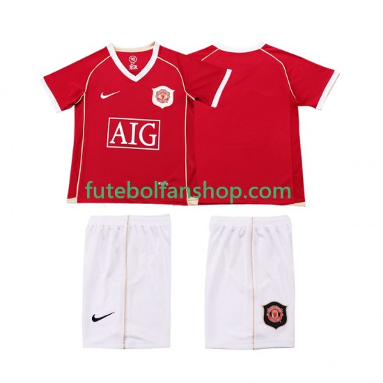 Camisola Principal Manchester United Retro 2006 2007 Manga Curta ,Criança Camisola Principal Manchester United Retro 2006 2007 Manga Curta ,Criança