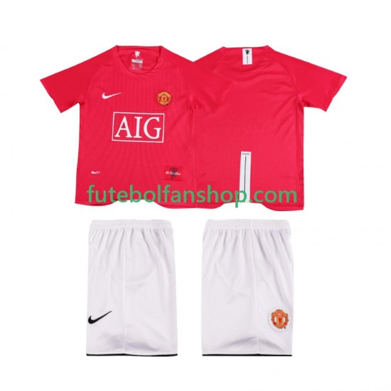 Camisola Principal Manchester United Retro Premier League 2007 2008 Manga Curta ,Criança Camisola Principal Manchester United Retro Premier League 2007 2008 Manga Curta ,Criança