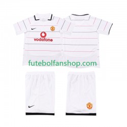 Camisola Alternativa (2ª) Manchester United Retro 2003 2006 Manga Curta ,Criança