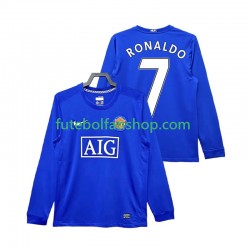Camisola Alternativa (2ª) Manchester United Cristiano Ronaldo 7 Retro 2008 2009 Manga Comprida ,Homem