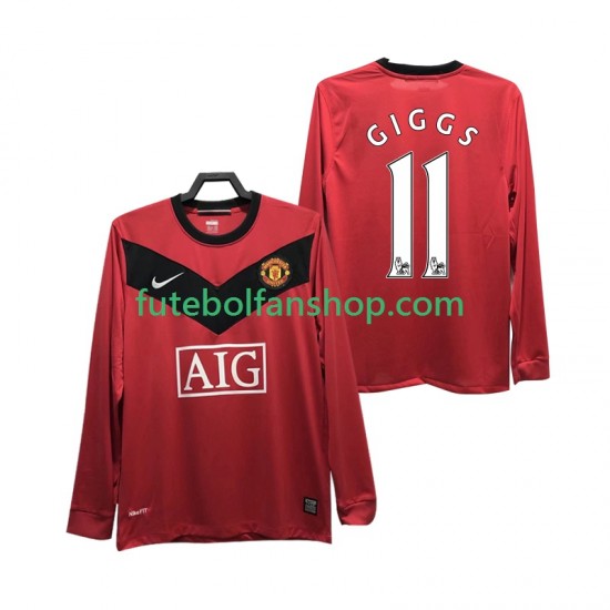 Camisola Principal Manchester United GIGGS 11 Retro 2009 2010 Manga Comprida ,Homem Camisola Principal Manchester United GIGGS 11 Retro 2009 2010 Manga Comprida ,Homem