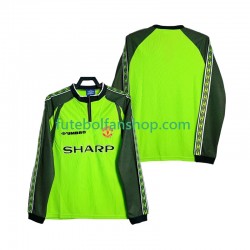 Camisola Principal Guarda-redes Manchester United Retro 1998 2000 Manga Comprida ,Homem