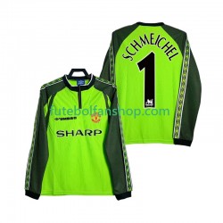 Camisola Principal Guarda-redes Manchester United SCHMEICHEL 1 Retro 1998 2000 Manga Comprida ,Homem