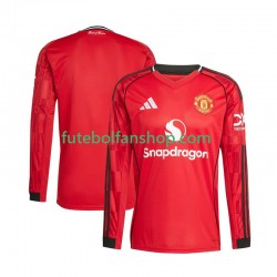 Camisola Principal Manchester United Época 2025/2026 Manga Comprida ,Homem