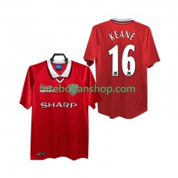 Camisola Principal Manchester United Keane 16 Retro 1999 2000 Manga Curta ,Homem