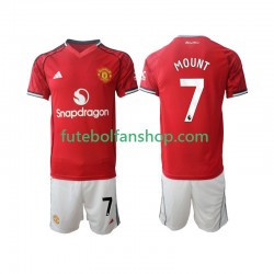 Camisola Principal Manchester United Mason Mount 7 Época 2025/2026 Manga Curta ,Criança