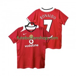 Camisola Principal Manchester United RONALDO 7 Retro 2005 2006 Manga Curta ,Homem