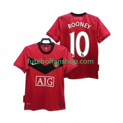 Camisola Principal Manchester United ROONEY 10 Retro 2009 2010 Manga Curta ,Homem