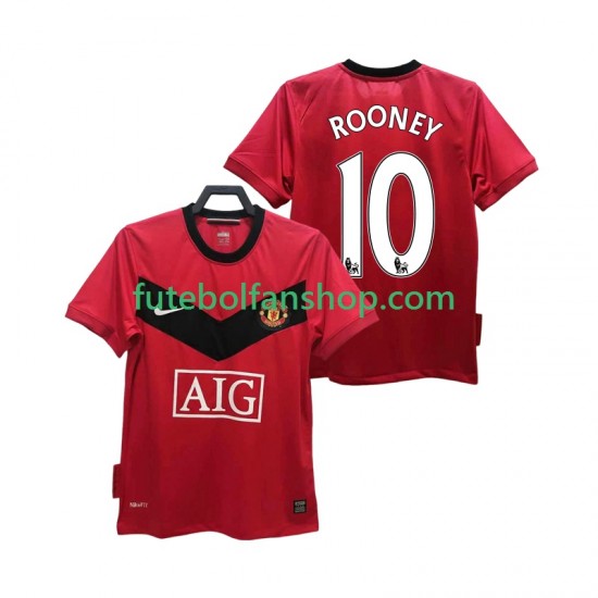 Camisola Principal Manchester United ROONEY 10 Retro 2009 2010 Manga Curta ,Homem Camisola Principal Manchester United ROONEY 10 Retro 2009 2010 Manga Curta ,Homem
