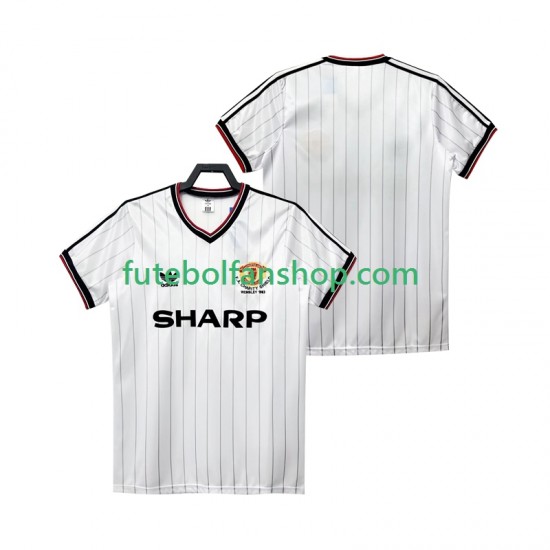 Camisola Alternativo Manchester United Retro 1983 1984 Manga Curta ,Homem