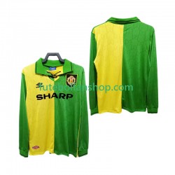 Camisola Alternativo Manchester United Retro 1992 1994 Manga Comprida ,Homem