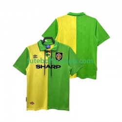 Camisola Alternativo Manchester United Retro 1992 1994 Manga Curta ,Homem