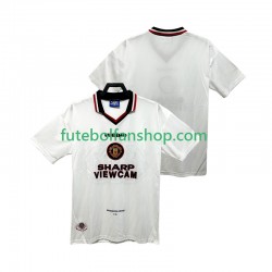 Camisola Alternativo Manchester United Retro 1996 1997 Manga Curta ,Homem
