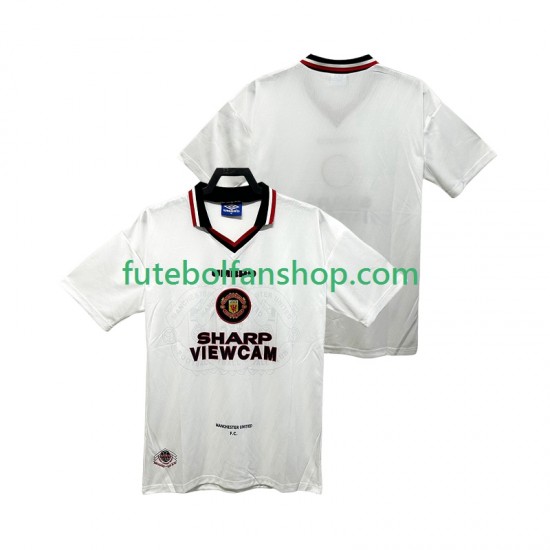 Camisola Alternativo Manchester United Retro 1996 1997 Manga Curta ,Homem