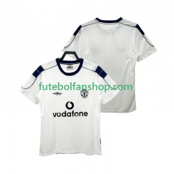 Camisola Alternativo Manchester United Retro 2000 2001 Manga Curta ,Homem