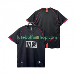 Camisola Alternativo Manchester United Retro 2007 2008 Manga Curta ,Homem