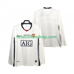 Camisola Alternativo Manchester United Retro Champions League 2008 2009 Manga Comprida ,Homem